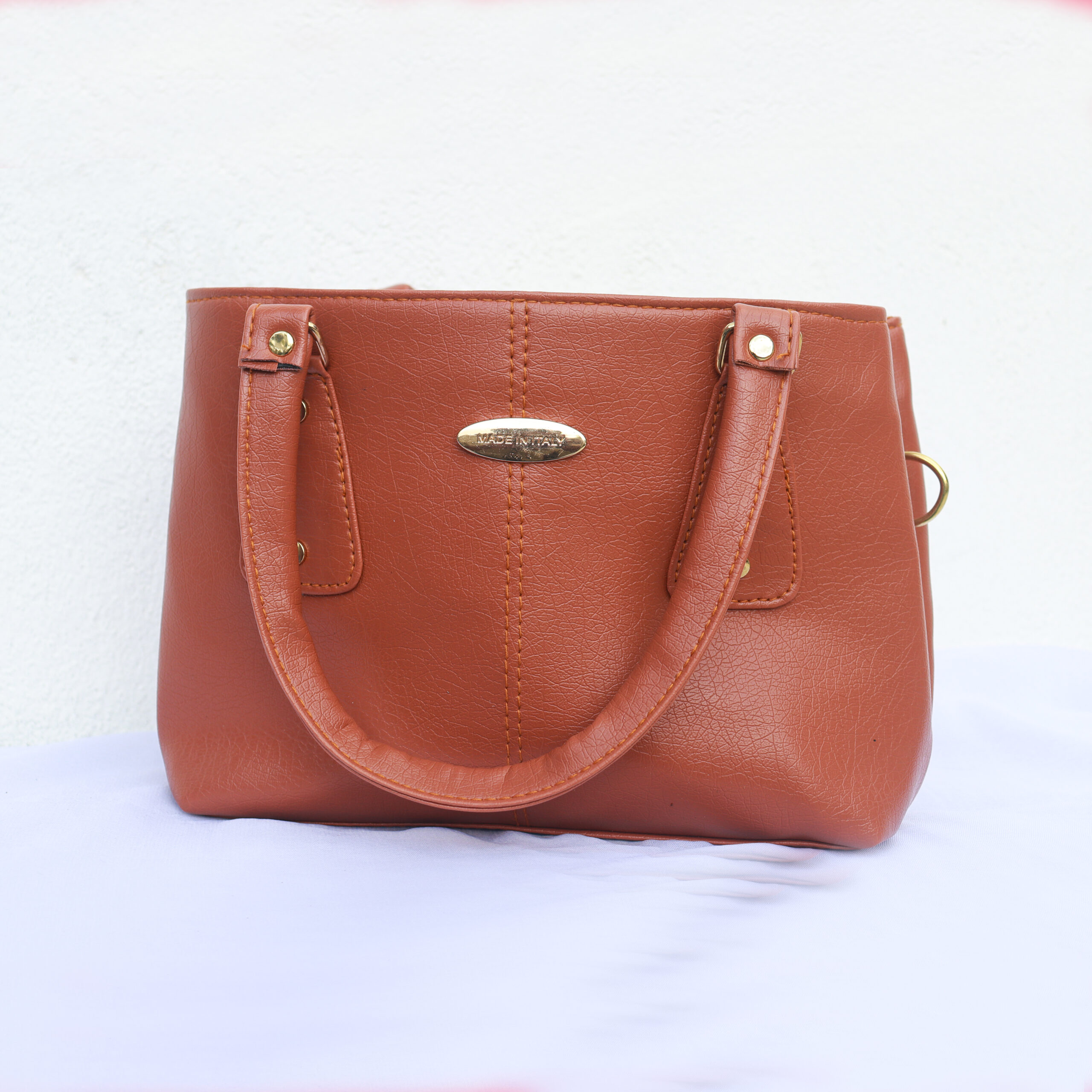 Cognac Chic Mini Tote Handbag